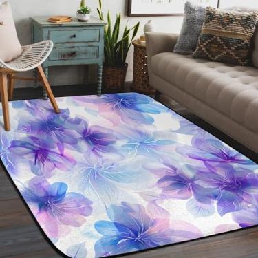 Imagem de Tapete de área para sala de estar, lavável à máquina, mandala, roxo, antiderrapante, tapete macio, para sala de estar, quarto, sala de jantar, berçário, cozinha, decoração de casa