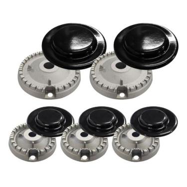 Imagem de Kit Espalhador + Queimador Fogão Cooktop Brastemp Ative 5 Bocas