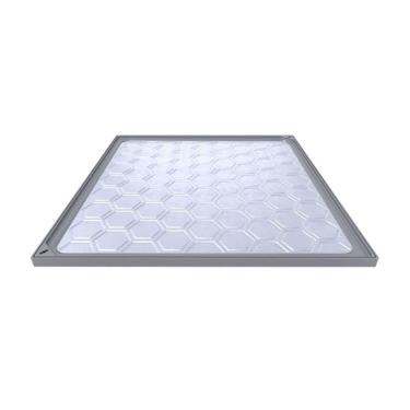 Imagem de Tampão Simples Com Rebaixo Passagem Inspeção Cinza 80x80cm