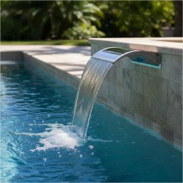 Imagem de Cascata para Piscina De Parede Inox 50cm Sodramar Premium