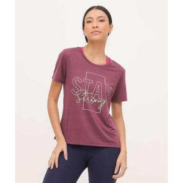 Imagem de Blusa Feminina Fitness Estampada Marisa-02072, Roxo, G