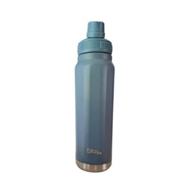 Imagem de Garrafa Térmica StayON Chicago 750ml – Aço Inox 304, Parede Dupla, Gelado por 24h, Tampa Antivazamento, Acabamento Premium, Livre de BPA – Ideal para Academia, Trabalho e Dia a Dia (Azul)