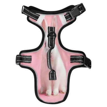 Imagem de STAYTOP Peitoral fofo para cães e gatos, ajustável, macio, acolchoado, peitoral para animais de estimação, refletivo, sem asfixia, clipe frontal para cães/gatos - P