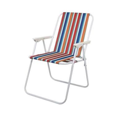 Imagem de Cadeira de Praia alta dobrável Lazer Descanso Variadas Estampas