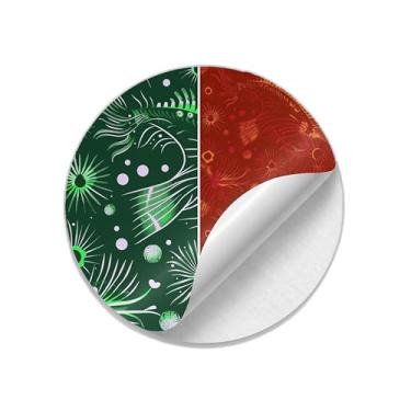 Imagem de Autocolantes Adesivos Redondos 25 Unidades Ano Novo Peixe-pescador Bioluminescente - Tamanho 30x30cm