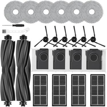 Imagem de MIXEAL Kit de acessórios para aspirador de pó Dreame X40 Ultra/L40 Ultra/MOVA P10 Pro Ultra, 2 escovas principais, 6 esfregões 4 filtros, 6 escovas laterais, 4 sacos