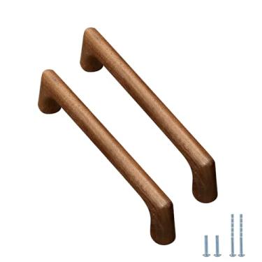 Imagem de Evionlin Puxador de porta de armário de cozinha de nogueira oblíqua de 12,8 cm