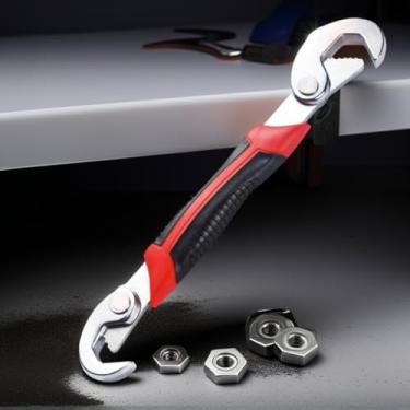 Imagem de Ferramenta de chave ajustável multifuncional com alça antiderrapante – Chave inglesa universal de cabeça dupla para bricolage, encanamento, reparo de automóveis e manutenção doméstica