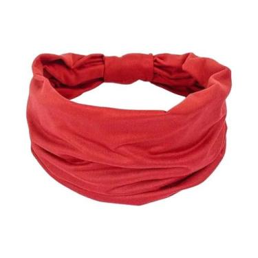 Imagem de Faixa De Cabelo Larga Feminina Com Laço Para Maquiagem, Esportes, Corr