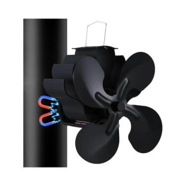 Imagem de Ventilador De Lareira Magnético Movido a Calor Para Chaminés E Tubos, 