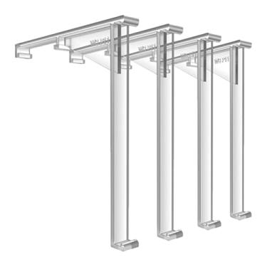 Imagem de VILLCASE 4 peças de clipe de posicionamento de cortina, clipes de persiana de plástico de substituição para escritório e hotel