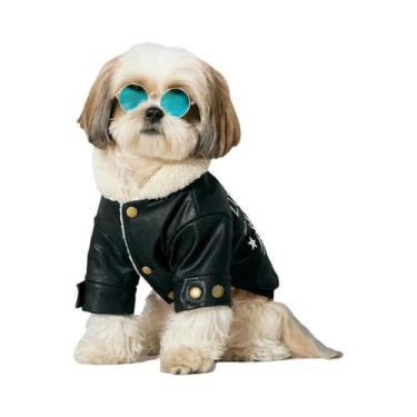 Imagem de Jaqueta De Forro De Fleece Quente Para Cães Pequenos, Casacos De Couro
