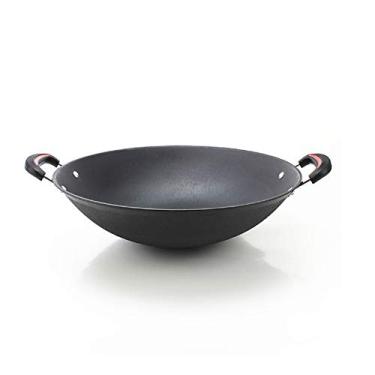 Imagem de Conjuntos de panelas de ferro fundido, panela grande, fundo redondo, wok, não revestido, antiaderente, orelha, frigideira, caçarola, panelas de cozinha selecionadas, panelas de cozinha