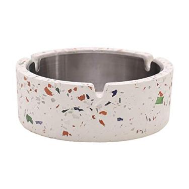 Imagem de Cinzeiro de cimento sem cobertura cinzeiro casa mesa de centro escritório decoração de mesa cinzeiro metal interno cinzeiro fumador presente cinzeiros (tamanho: B) ()