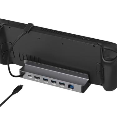 Imagem de VBESTLIFE Estação de Acoplamento 6 Em 1 para ROG Ally, para Steam Deck, para Legion Go Com Carregamento 4K 60Hz HD 2.0 100W PD, Gigabit Ethernet, Portas USB 3.0
