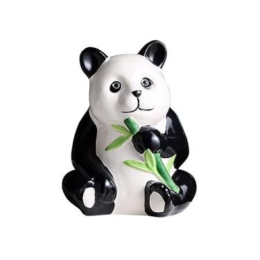 Imagem de Ornamento de mesa requintado cofrinho de cerâmica caixa econômica moderna cofre de moedas para sala de estar fácil de armazenar