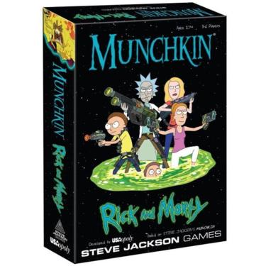 Imagem de Jogo de cartas Rick and Morty Munchkin Family com baralho de tarô