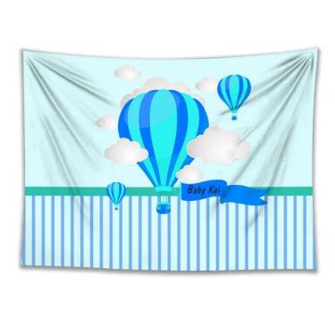 Imagem de Tapeçaria, balão de ar quente, decoração de parede, poliéster 280x150cm