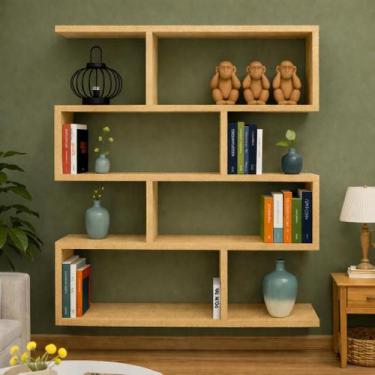 Imagem de Prateleira Decorativa MDF Cru 90X120X20cm Sala Escritorio - SIXTEEN DE