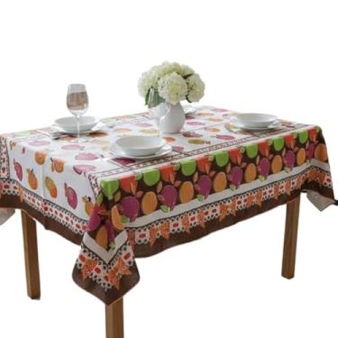 Imagem de Toalha De Mesa Quadrada 4 Lugares 145x145cm Poliéster e Algodão(Maças Divertida)