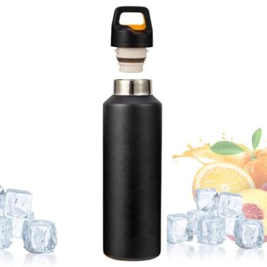 Imagem de Garrafa de água isolada - Tampa portátil de 600 ml de fácil abertura - Garrafa de água esportiva copo de café, para viagens ao ar livre, ciclismo, caminhadas, , esportes, casa, academia