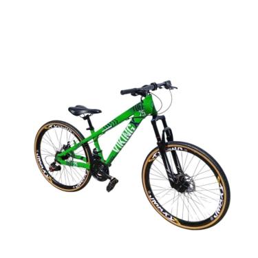Imagem de Bicicleta 26 VikingX T25 24v Freeride Freio Disco Hidraulico Pneu Slick Fino Fx Amarela1.50-Unissex