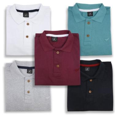 Imagem de Kit 5 Camisa Polo Envoy Tecido Piquet Básica Masculina - Daze Modas, G