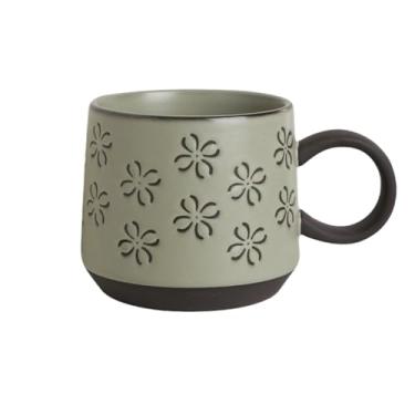 Imagem de Xícaras de café Caneca de café da manhã com padrão cerâmica grande capacidade, caneca doméstica, xícara, aveia