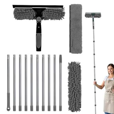 Imagem de Espanador Extensível,Longo Removedor De Teias De Aranha Para Limpeza De Paredes Altas - Acessório Multifuncional Para Limpeza De Teto Ventilador Prateleira Abajur Janela