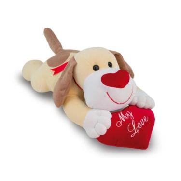 Imagem de Urso de Pelúcia Dhomini com Coração 55cm Anti-alérgico