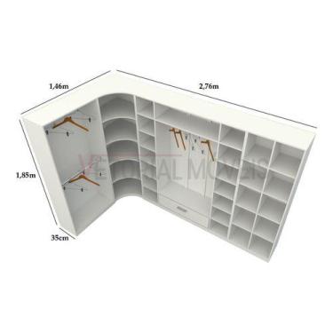 Imagem de Kit Closet Modulado Armário Colmeia Cabideiro M10 Mdp - VETORIAL MÓVEI