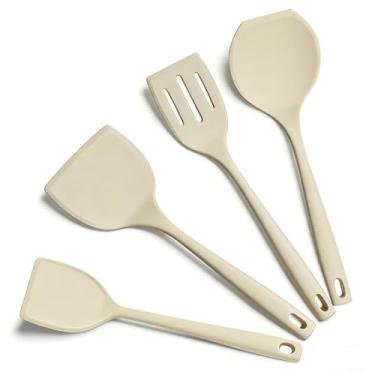 Imagem de KoudHug Conjunto de espátulas de silicone, espátulas resistentes ao calor de 315 °C para cozinhar, sem BPA, utensílios de cozinha grandes e flexíveis para virar ovos, panquecas, peixe, hambúrgueres