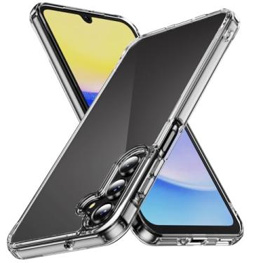 Imagem de DEERLAMN Capa de telefone transparente para Samsung Galaxy A57, transparente, antiarranhões, não amarela, ultrafina, à prova de choque, proteção contra quedas