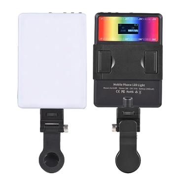 Imagem de Lâmpada de Fotografia RGB 5W Luz LED Bicolor Bolso para Vlog Temperatura Cor 2500K-9000K Ajustável com Tela LCD 78 Pérolas 24 Efeitos Iluminação Furos Rosqueados 1 4 Polegada Bateria 2000mAh Integrada