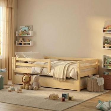 Imagem de Bicama Solteiro Juvenil com Grade de Proteção Prime Casatema MadeiraOr