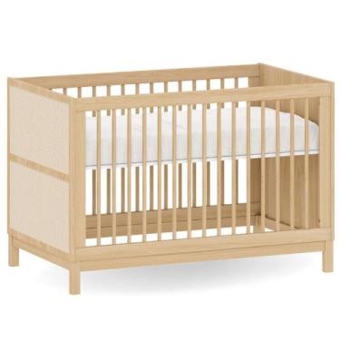 Imagem de Berço para Bebê 2 em 1 Americano e Mini Cama Indy  Carvalho Malva - Qu