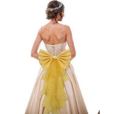 Imagem de Unykaflor Laço destacável para vestido, vestido de casamento, laço e acessório para vestido de formatura, cinto de noiva
