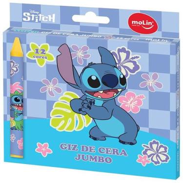 Imagem de Giz de cera jumbo stitch 12 cores - MOLIN