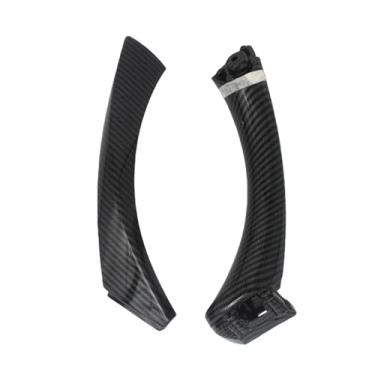 Imagem de Compatível com BMW série 3 E90 E91 328 330 335 Cinza Bege Preto esquerda Direita Maçaneta interna do carro Porta interna Painel de apoio de braço(Carbon fibre (right))