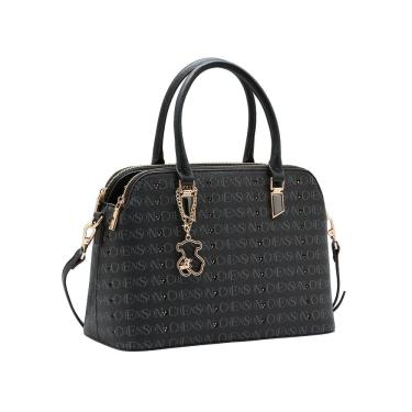 Imagem de Bolsa Feminina Chenson Cristal Monograma Coração - Alça de Mão - Preto 3485396