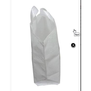 Imagem de Sacola De Ráfia Laminada 60X50Cm Cor Branca Pacote C/100