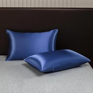 Imagem de 1 pç fronha de seda amoreira fronhas protetoras de almofada refrescante com fecho de envelope