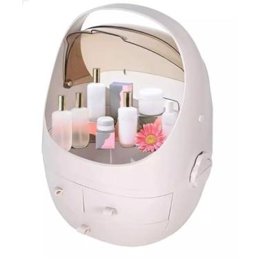 Imagem de Caixa Organizadora De Maquiagem Cosméticos organizador maquiagem para Vanity e Quarto(Branco)