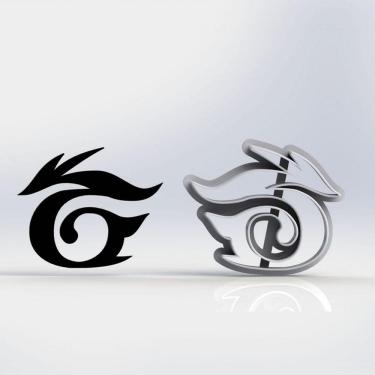 Imagem de Cortador Free Fire Garena Tamanho 6cm