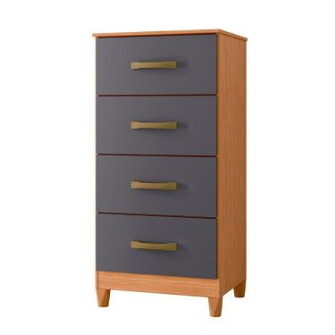 Imagem de Comoda Mobi 4 Gavetas Freijo Com Titanium - Albatroz