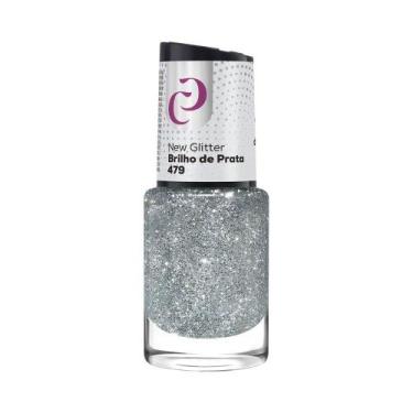 Imagem de Esmalte Cora New Glitter Brilho de Prata