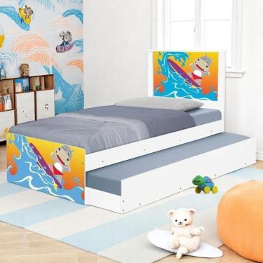 Imagem de Bicama Juvenil Com Cabeceira Adesivada Surfista