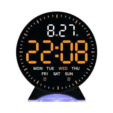 Imagem de Despertador Digital LED Com Alarme Duplo, Exibição De Data E Semana, L