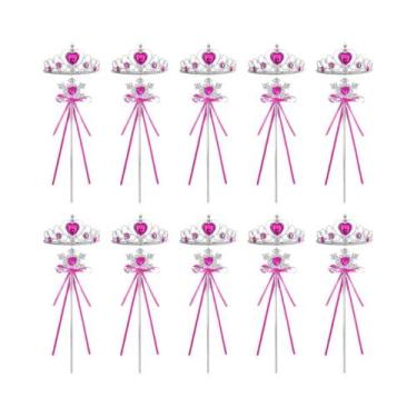 Imagem de Conjunto De Varinha Mágica Com Coroa De Diamantes Para Meninas, Fantas