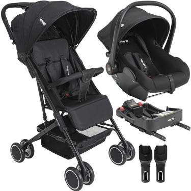 Imagem de Carrinho de Bebe Bebe Conforto Colinho Base ISOFIX Kiddo Mascote Preto